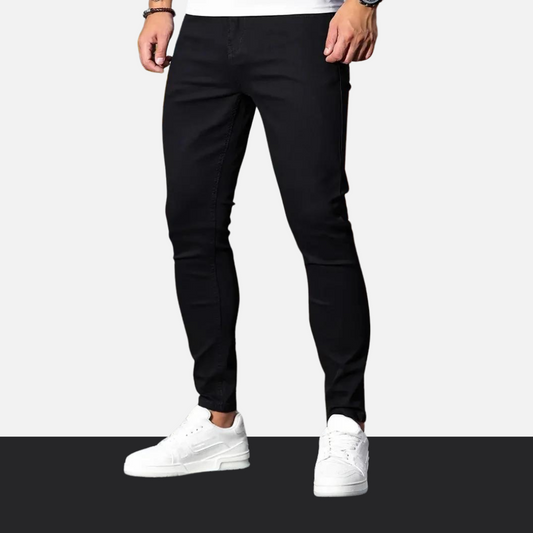 LIGHTWEIGHT STRETCH JEANS - BLACK