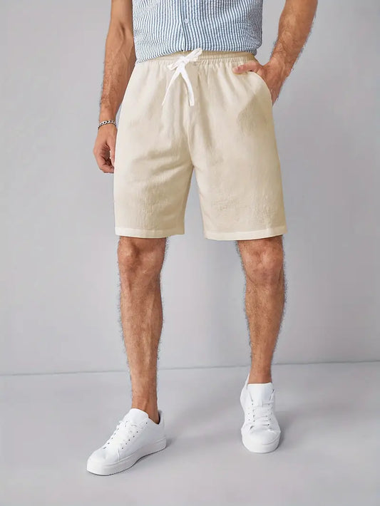 AURELIEN LINEN SHORTS - BEIGE