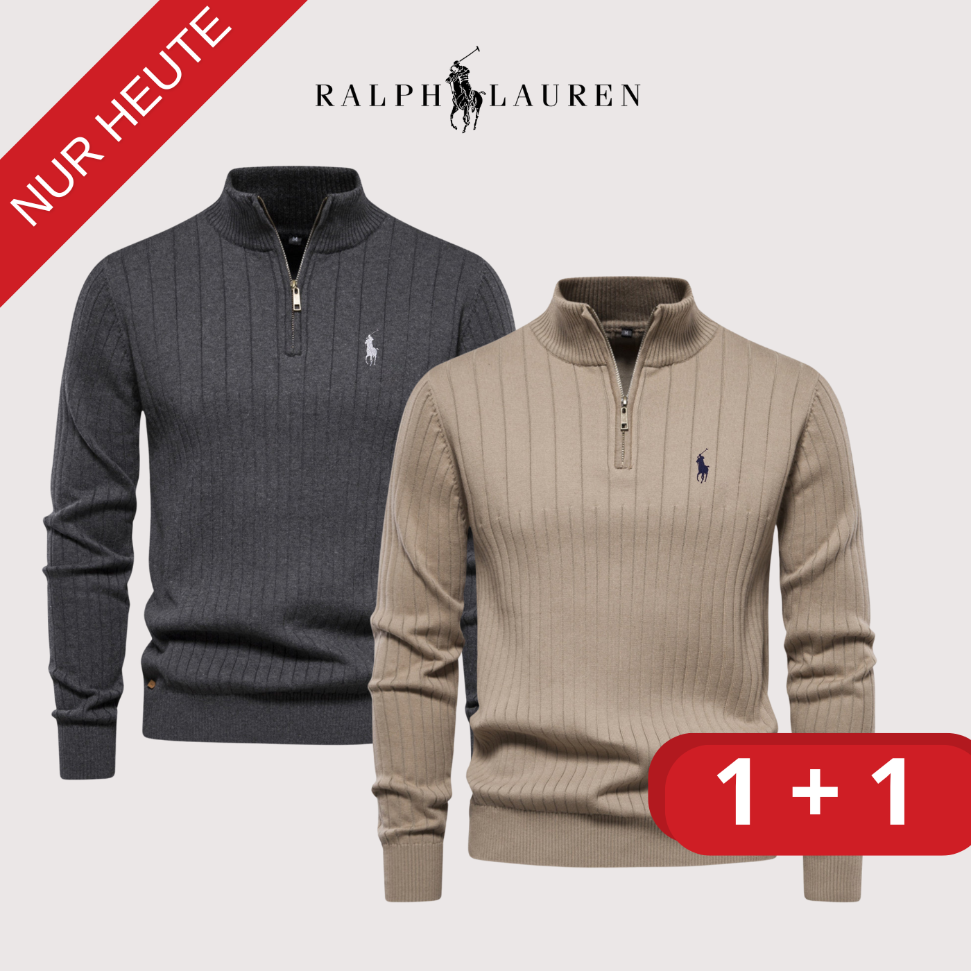 Premium Pullover mit Reißverschluss R&L 1+1 (AUFSTELLUNG)