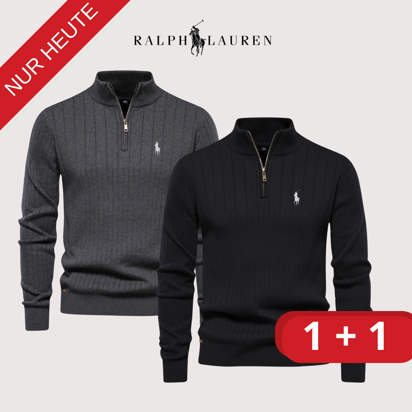 Premium Pullover mit Reißverschluss R&L 1+1 (AUFSTELLUNG)