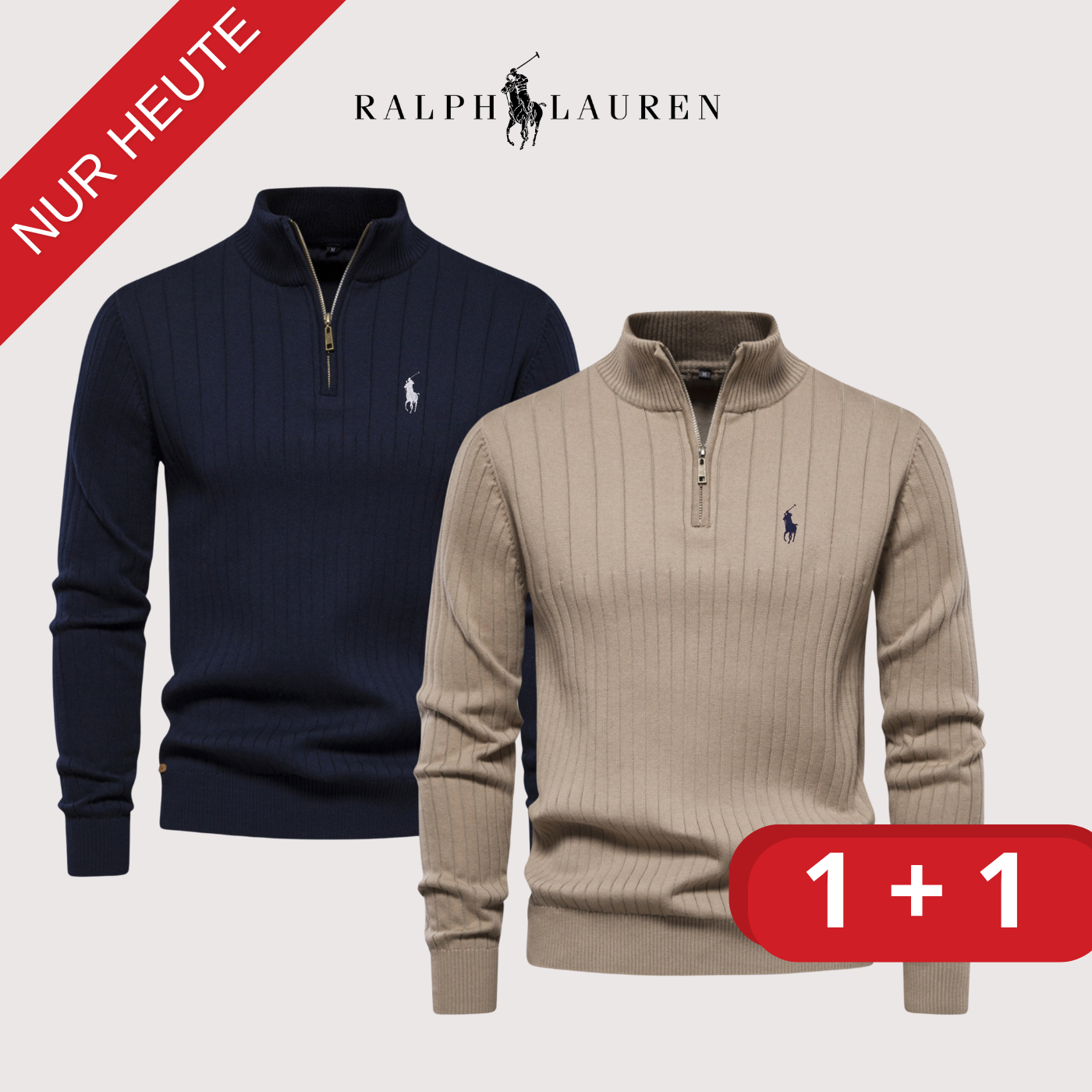 Premium Pullover mit Reißverschluss R&L 1+1 (AUFSTELLUNG)