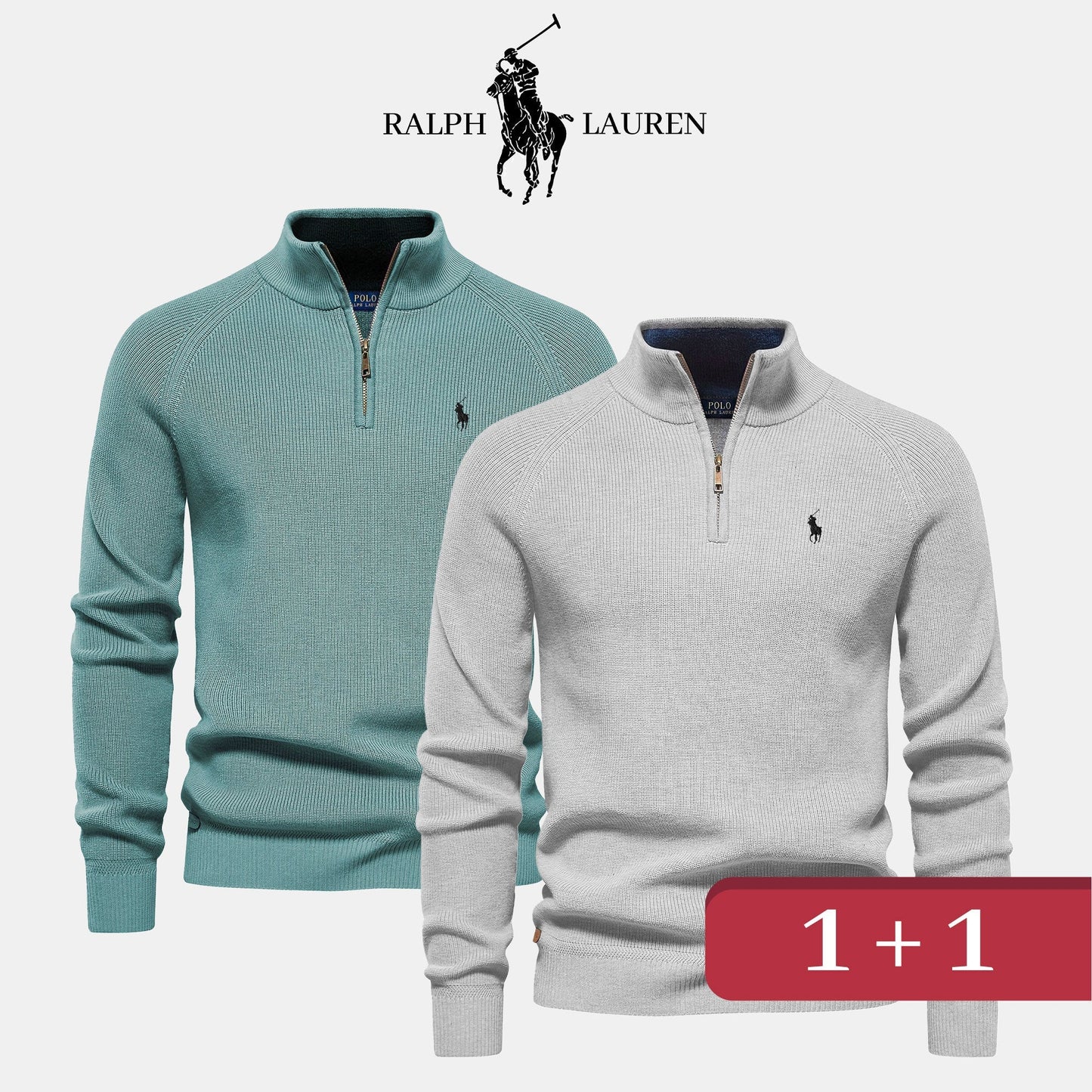 Pullover mit Reißverschluss und Kragen R&L 1+1 (AUFSTELLUNG)